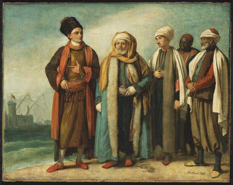 The Ambassador from Tunis with His Attendants as He Appeared in England in 1781, Benjamin West